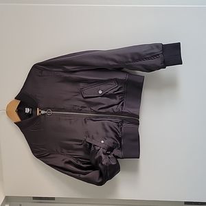 H&M Bomber Jacket Gray Color Sz 12